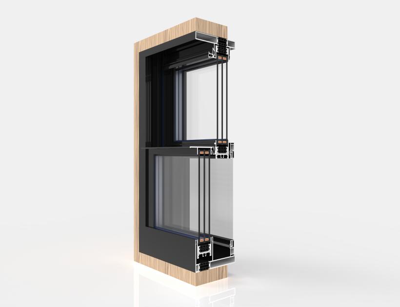 Aluminium Hung Window US-HW140