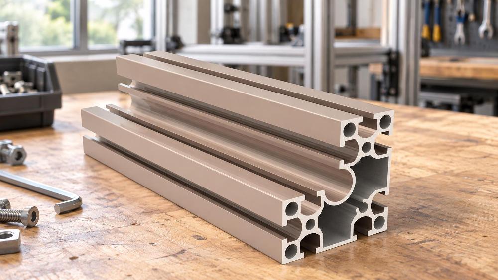 Specialized industrial aluminium extrusion Specialized champagne bronze aluminium extrusion with semi-circular internal channel